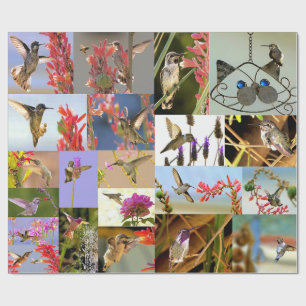 Papel de regalo de colibrí