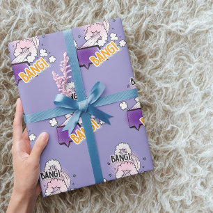 Papel de regalo de cómic lindo Regalo morado div