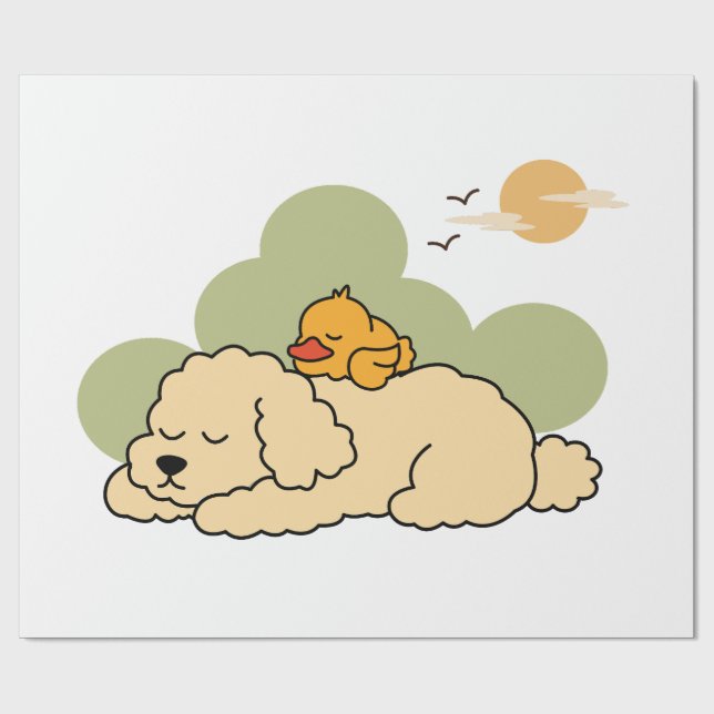Papel de regalo de compañeros de siesta (Superficie plana)
