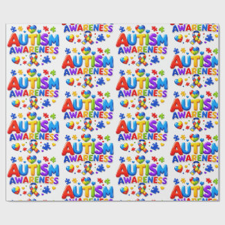 Papel de regalo de concienciación sobre el autismo