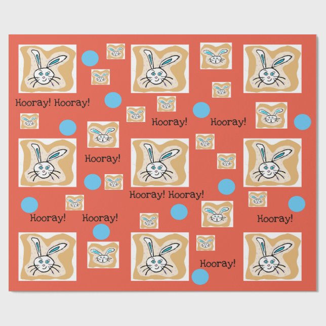 Papel de regalo de conejito (Superficie plana)