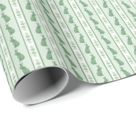 Papel de regalo de conejos y hortensias