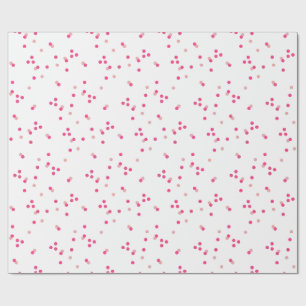 Papel de regalo de confeti rosa festivo