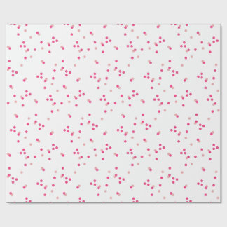Papel de regalo de confeti rosa festivo