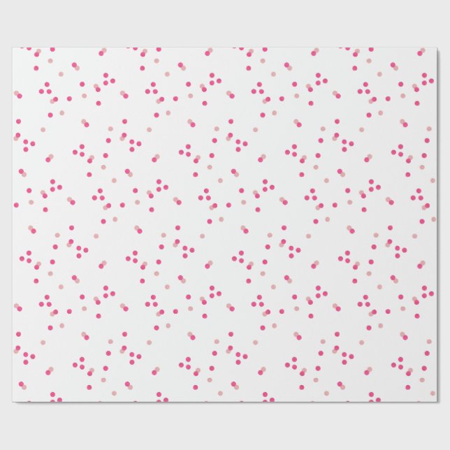 Papel de regalo de confeti rosa festivo (Superficie plana)