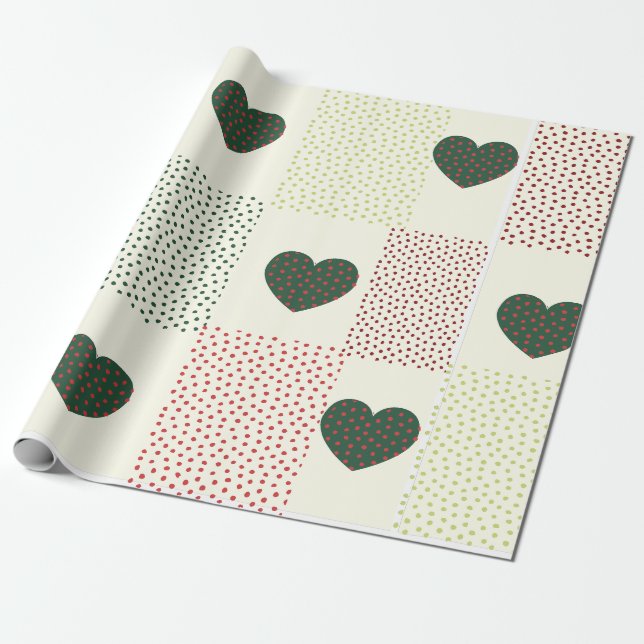 Papel de regalo de corazón (Desenrollado)
