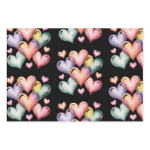 Papel de regalo de corazón de arcoíris para San Va