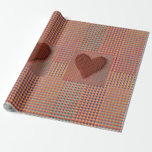 Papel de Regalo de Corazón Rojo
