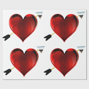 Papel de regalo de Corazón y Flecha