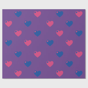 Papel de regalo de corazones grandes del orgullo b