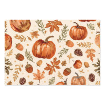 Papel de regalo de cosecha de otoño acogedor