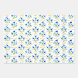 Papel de regalo de crocus azules
