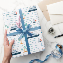 Papel de regalo de crucero, papel de regalo de via