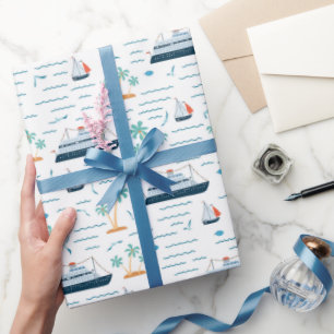 Papel de regalo de crucero, papel de regalo de via