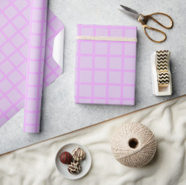 Papel de Regalo de Cuadrícula de Lavanda Suave