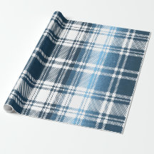 Papel de regalo de cuadros azules