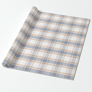 Papel de regalo de cuadros azules y blancos a cuad