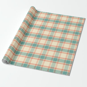 Papel de Regalo de Cuadros de Búfalo Retro Vintage