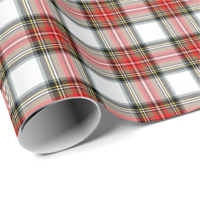 Papel de regalo de cuadros de Navidad (Esquina del rollo)