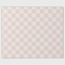 Papel de regalo de cuadros diagonales rosa clásico