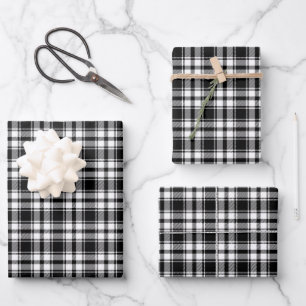 Papel de regalo de cuadros en negro y blanco HAMby