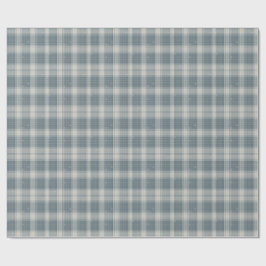 Papel de regalo de cuadros escarcha azul y crema c