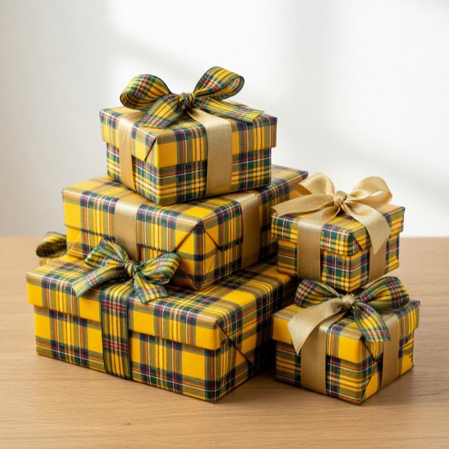 Papel de regalo de cuadros escoceses amarillo (Subido por el creador)
