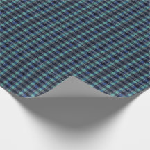 Papel de regalo de cuadros escoceses azul turquesa