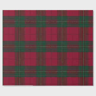 Papel de regalo de cuadros escoceses en burgundy y