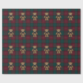 Papel de regalo de cuadros escoceses inspirado en