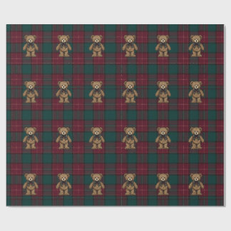 Papel de regalo de cuadros escoceses inspirado en