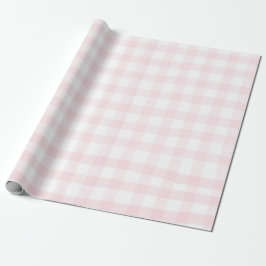 Papel de regalo de cuadros gingham rosado simple