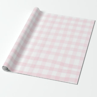 Papel de regalo de cuadros gingham rosado simple