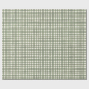 Papel de regalo de cuadros gingham verde