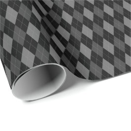 Papel de regalo de cuadros grises y negros