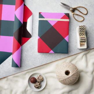 Papel de regalo de cuadros moderno