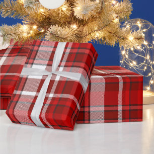 Papel de Regalo de Cuadros Rojos