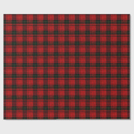 Papel de regalo de cuadros rojos y verdes