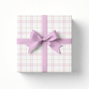 Papel de regalo de cuadros rosa elegante para baby