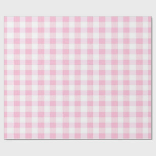 Papel de regalo de cuadros rosa y blanco
