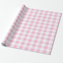 Papel de regalo de cuadros rosa y blanco