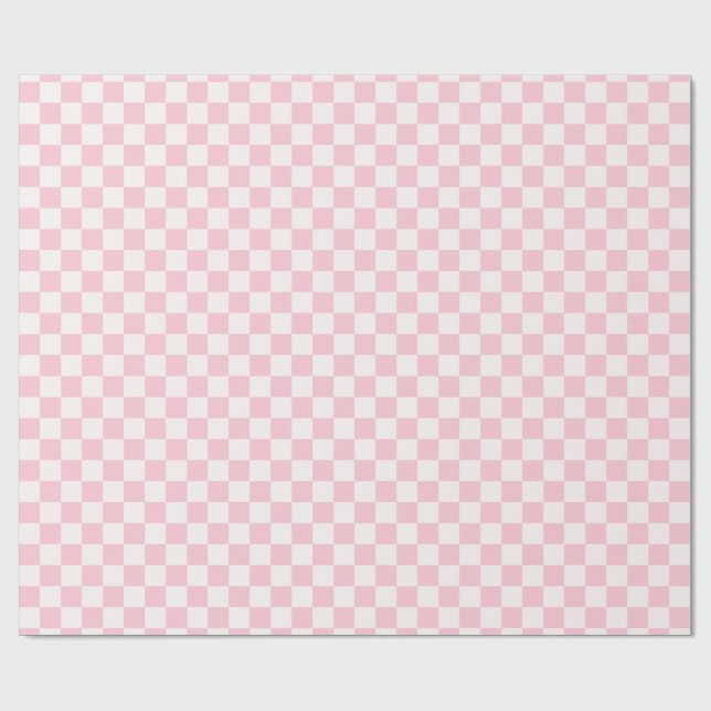 Papel de regalo de cuadros rosas (Superficie plana)