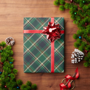 Papel de regalo de cuadros verde azul amarillo clá