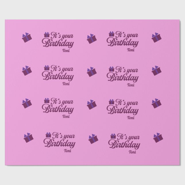 Papel de Regalo de Cumpleaños (Superficie plana)
