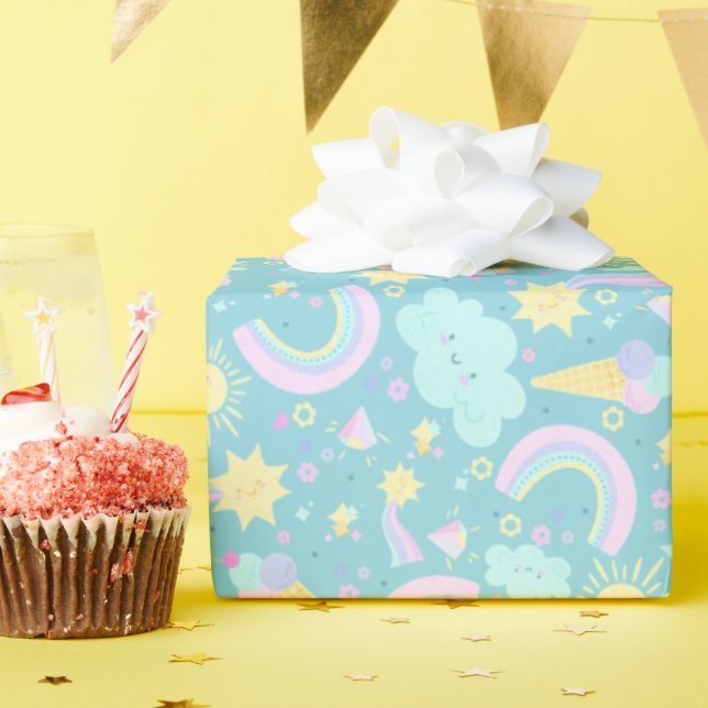 Papel de regalo de cumpleaños. (Fiesta de cumpleaños )