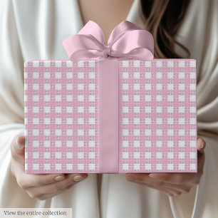 Papel de regalo de cumpleaños 60 con cuadros rosa 