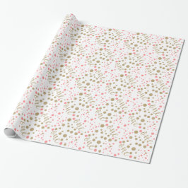 Papel de regalo de cumpleaños con purpurina rosa y