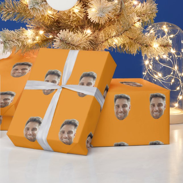 Papel de regalo de cumpleaños con rostro (Vacaciones)