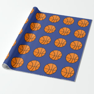 Papel de regalo de cumpleaños de baloncesto para n