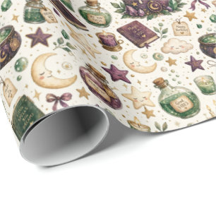 Papel de Regalo de Cumpleaños de Bruja Mágica